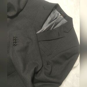 Men's Tiglio Luxe Blazer Gray Size 40R Virgin Wool Suit Jacket